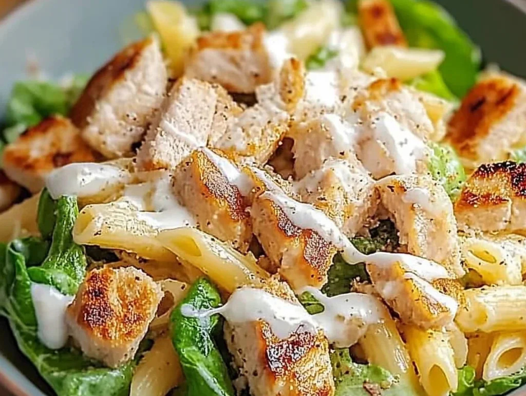 Classic Chicken Caesar Pasta Salad