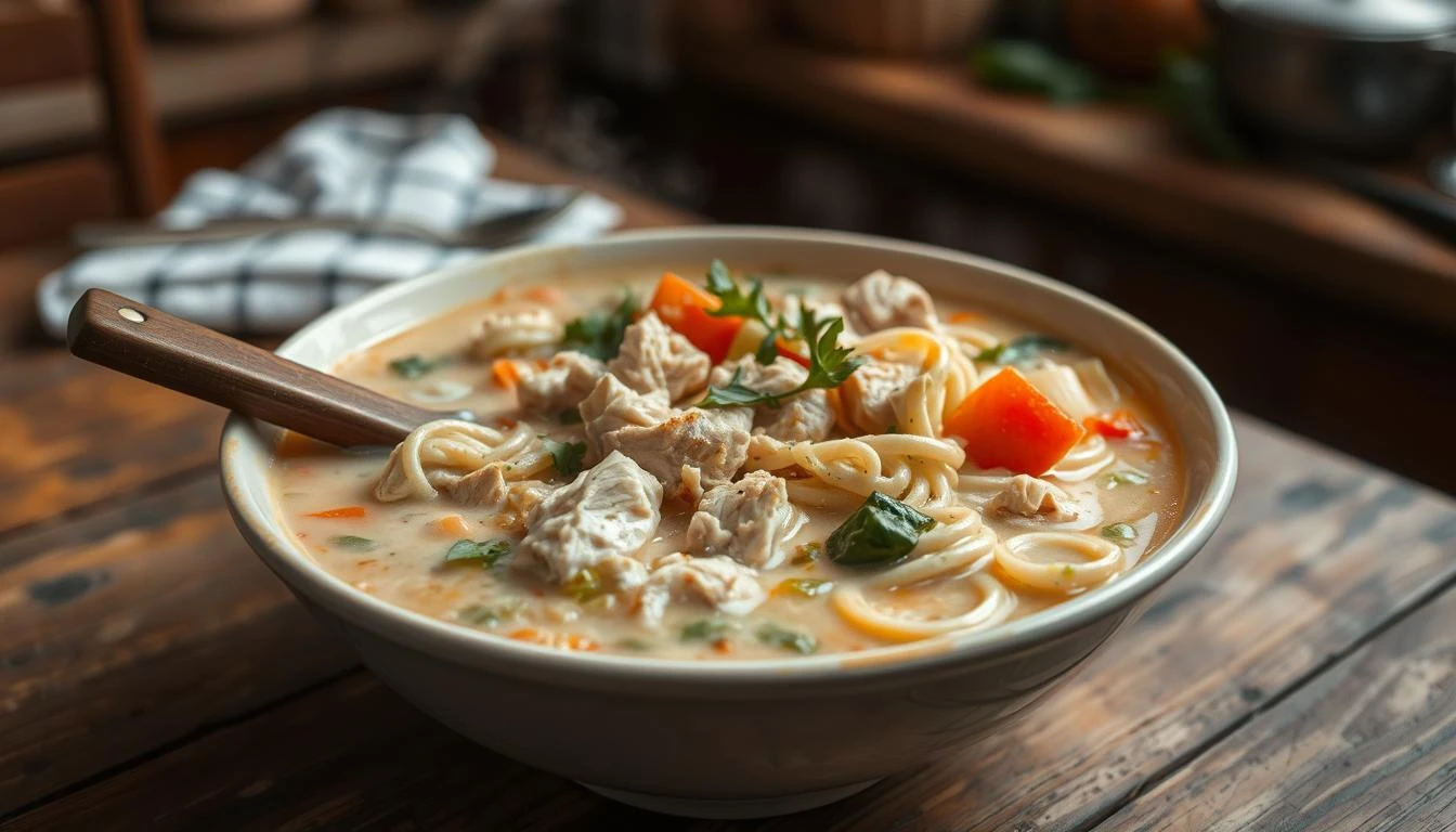 Creamy Crack Chicken Noodle Soup Recipe I Love