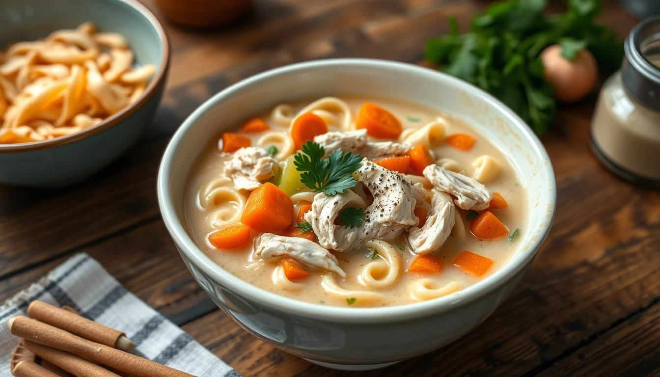 Creamy Crack Chicken Noodle Soup Recipe