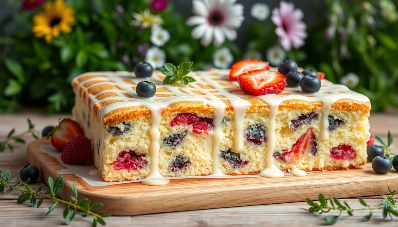 Kefir Sheet Cake Recipe Card Moist & Flavorful Treat