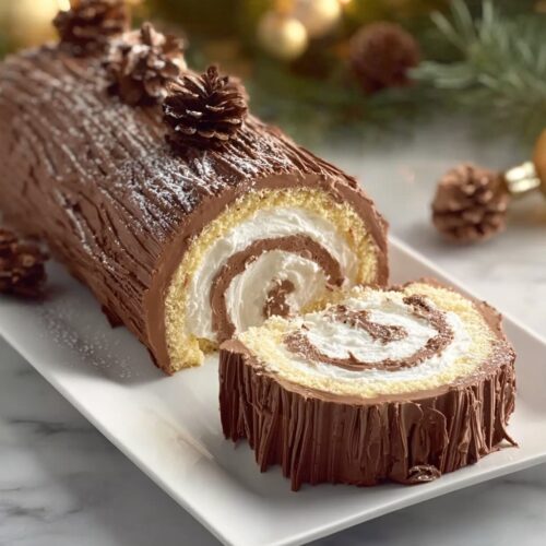 Angel Food Yule Log