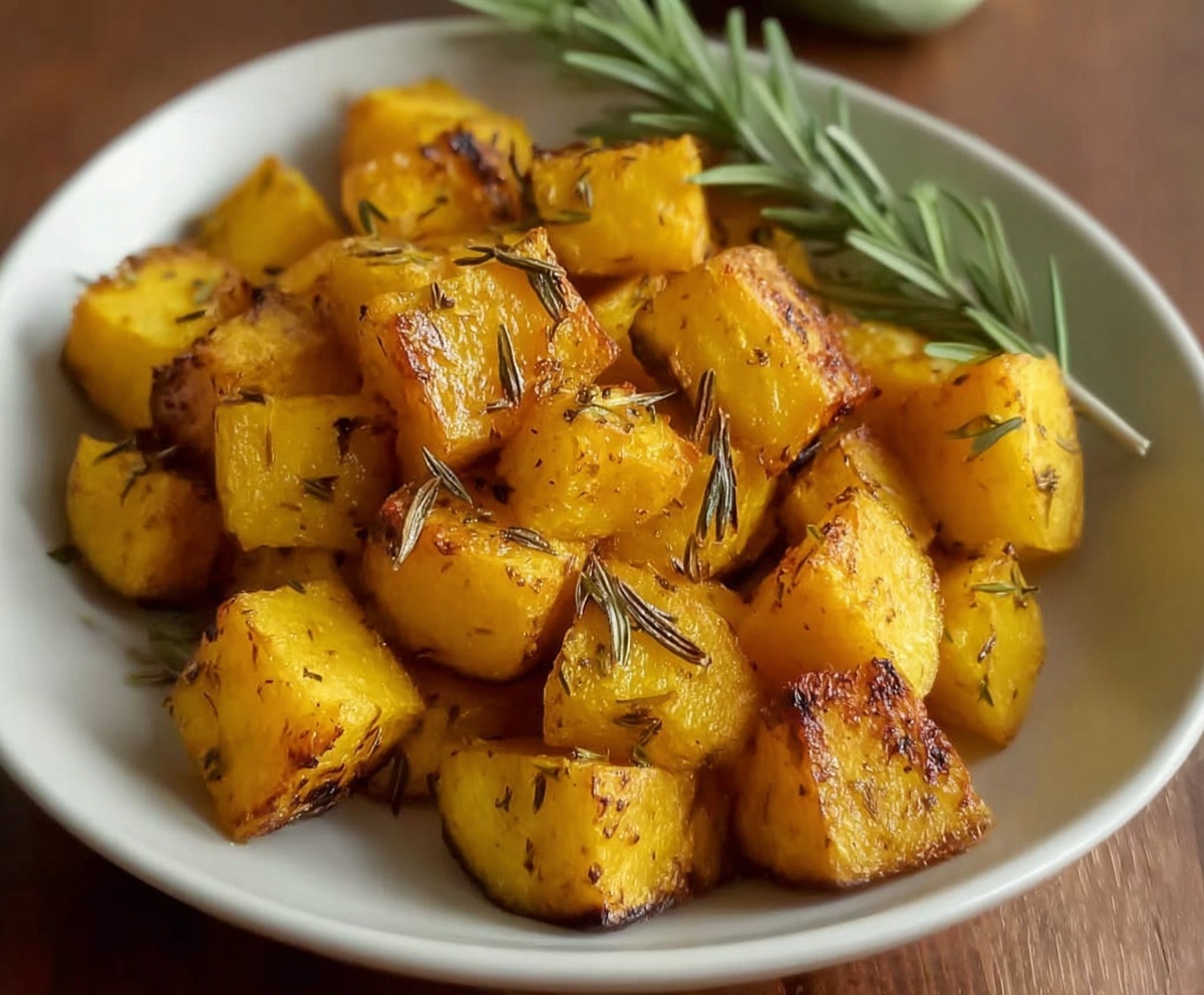 Herb Roasted Acorn Squash Cubes