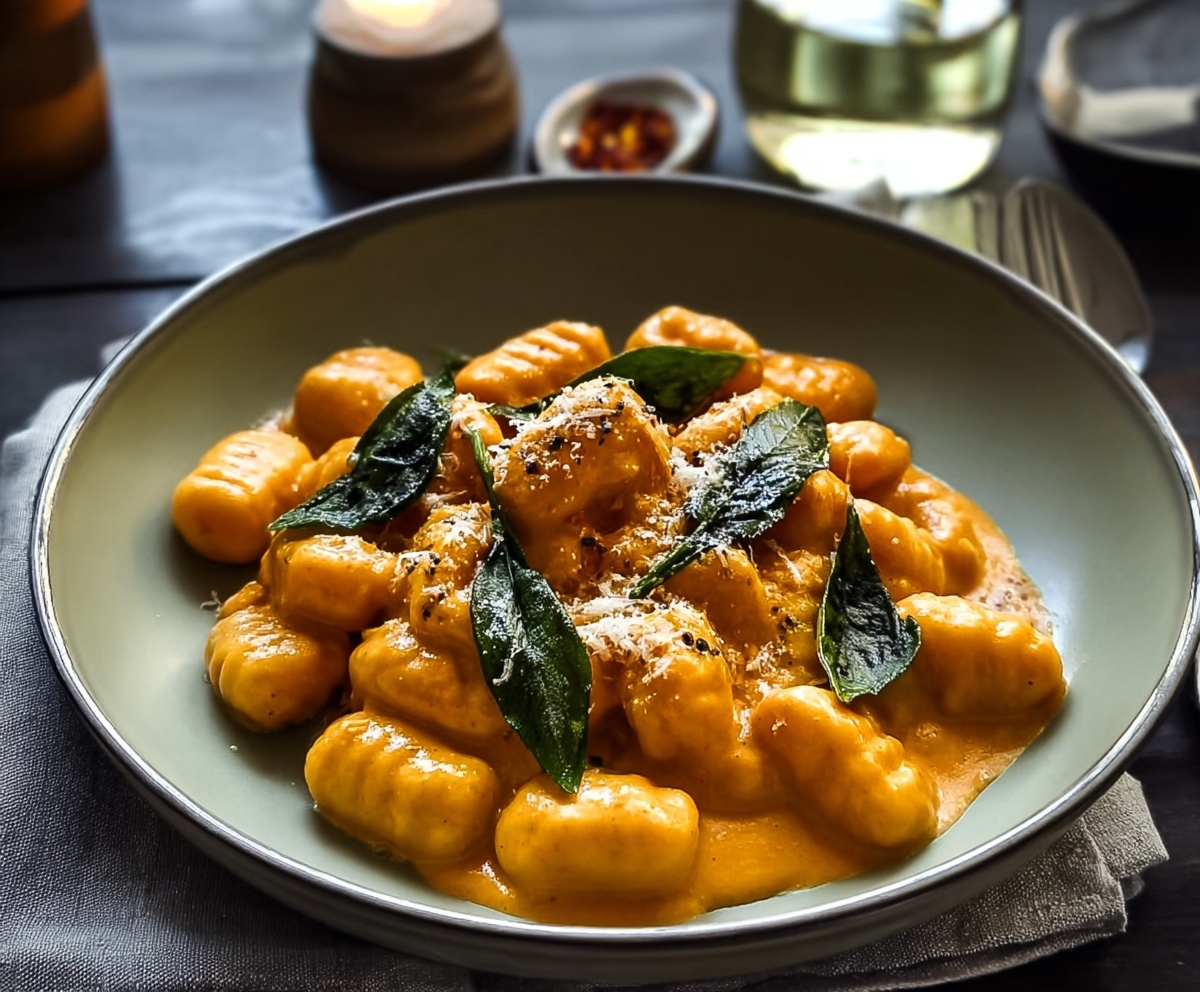 creamy pumpkin gnocchi