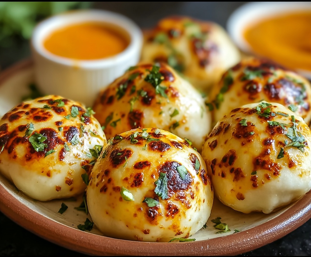 Cheesy Spiced Naan Bombs