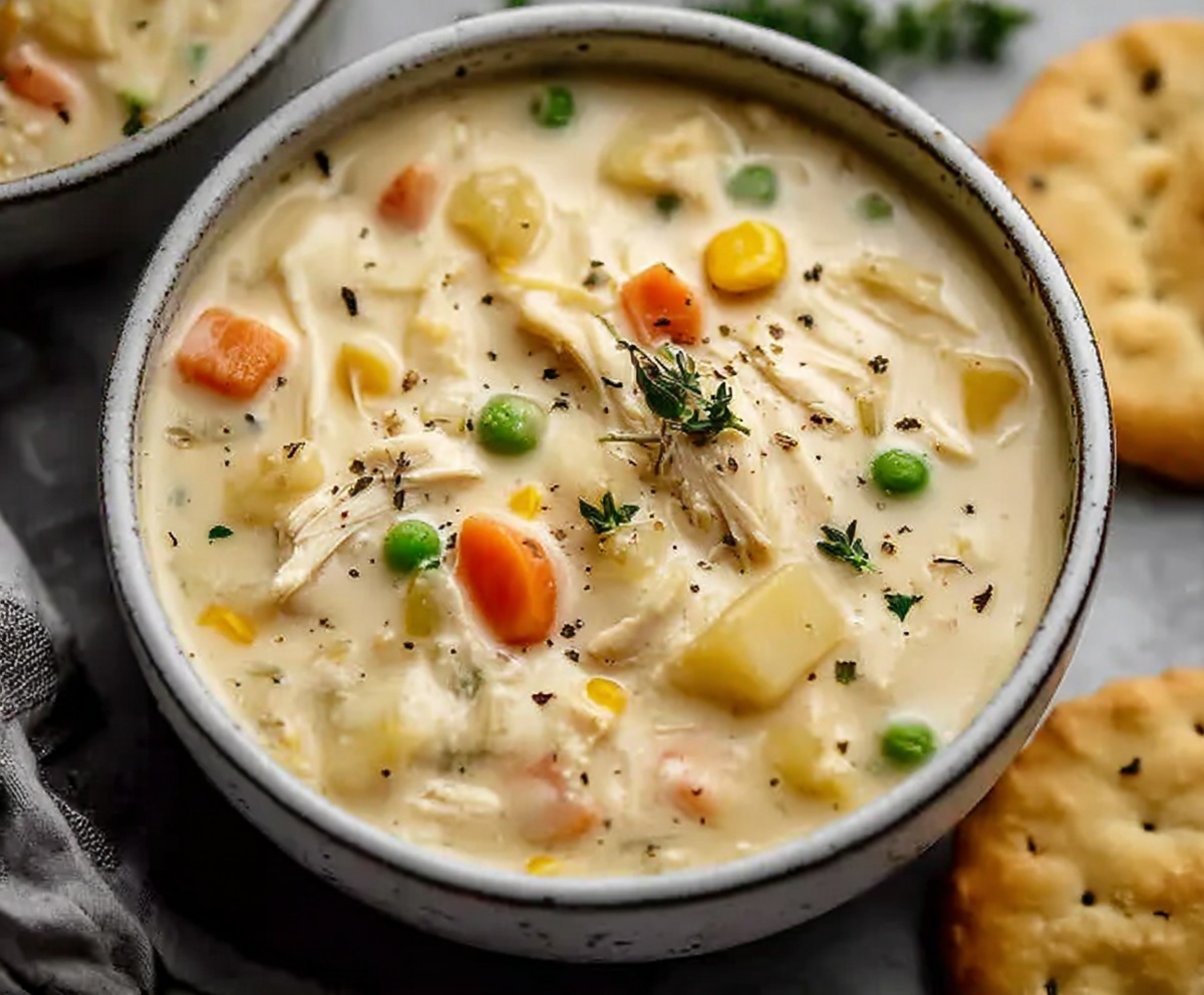 creamy chicken pot pie soup