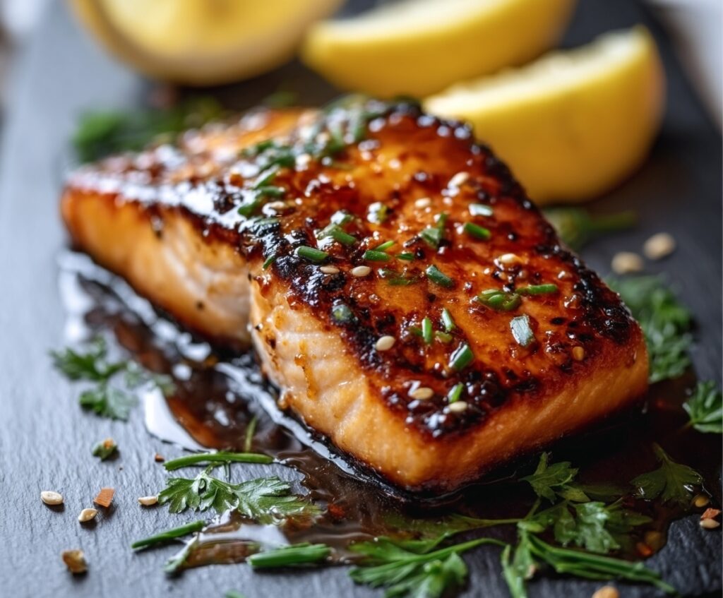 Crispy Honey Garlic Glazed Salmon Recipe