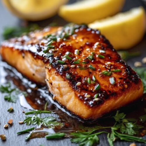 Crispy Honey Garlic Glazed Salmon Recipe
