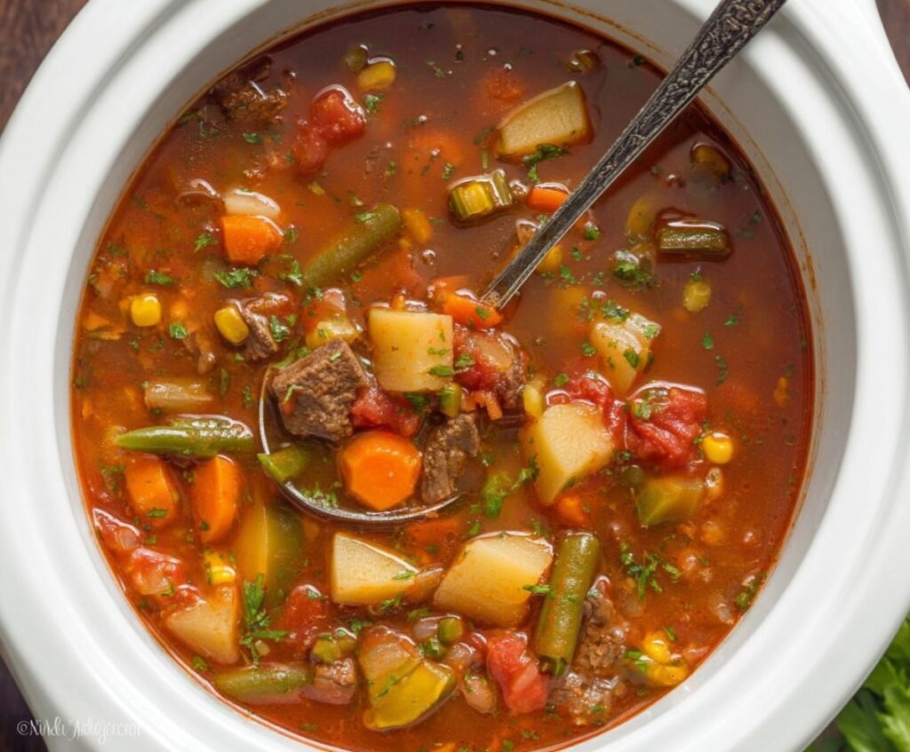 Crockpot Vegetable Beef Soup Recipe