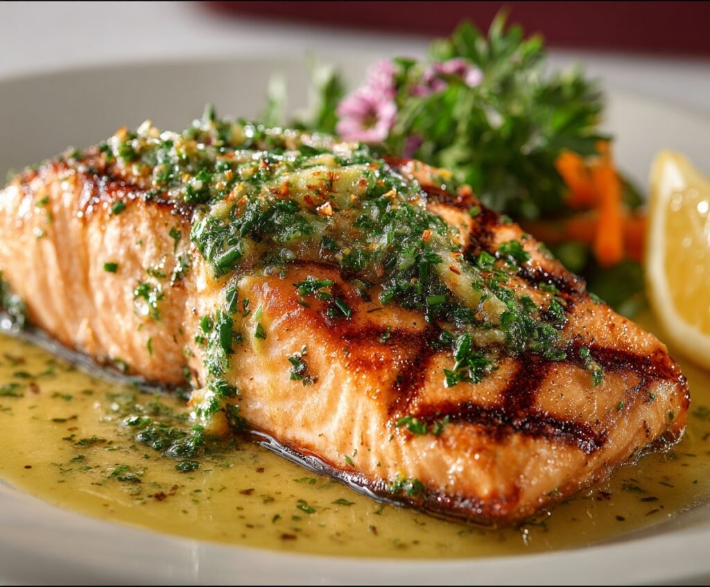 Grilled Salmon with Lemon Butter