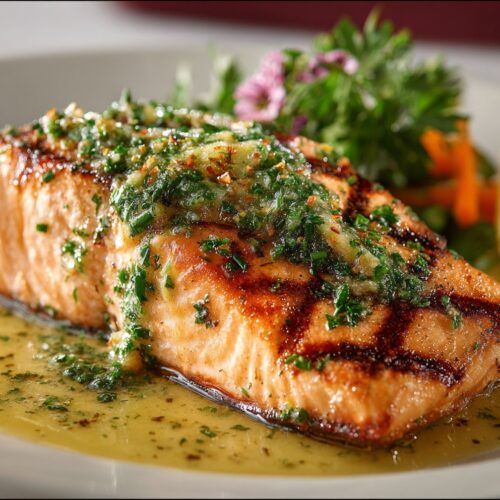 Grilled Salmon with Lemon Butter