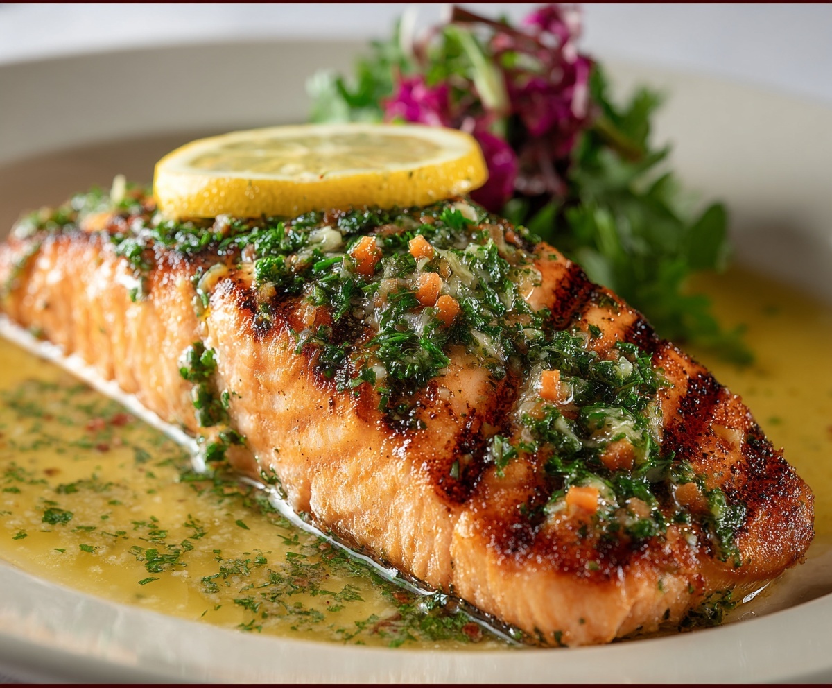 Grilled Salmon with Lemon Butter