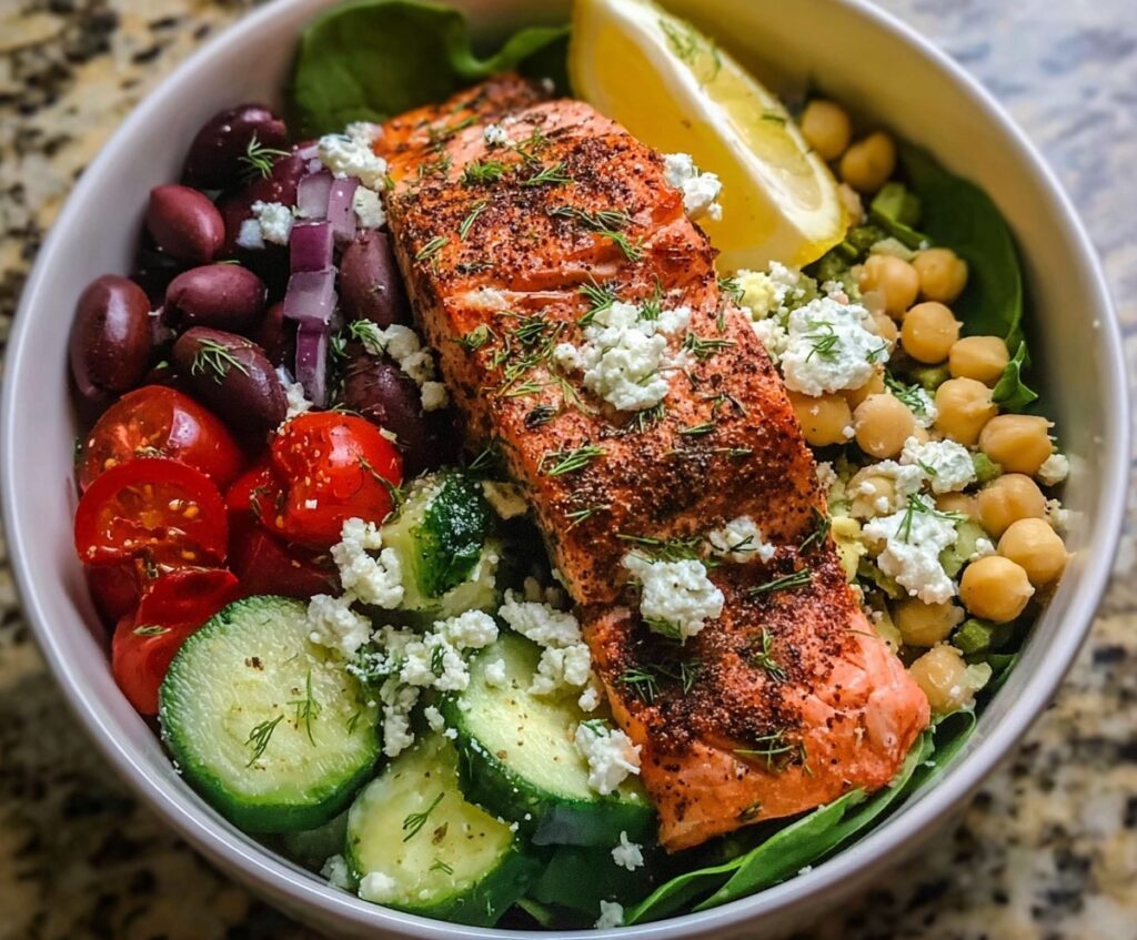 Mediterranean Salmon Bowl