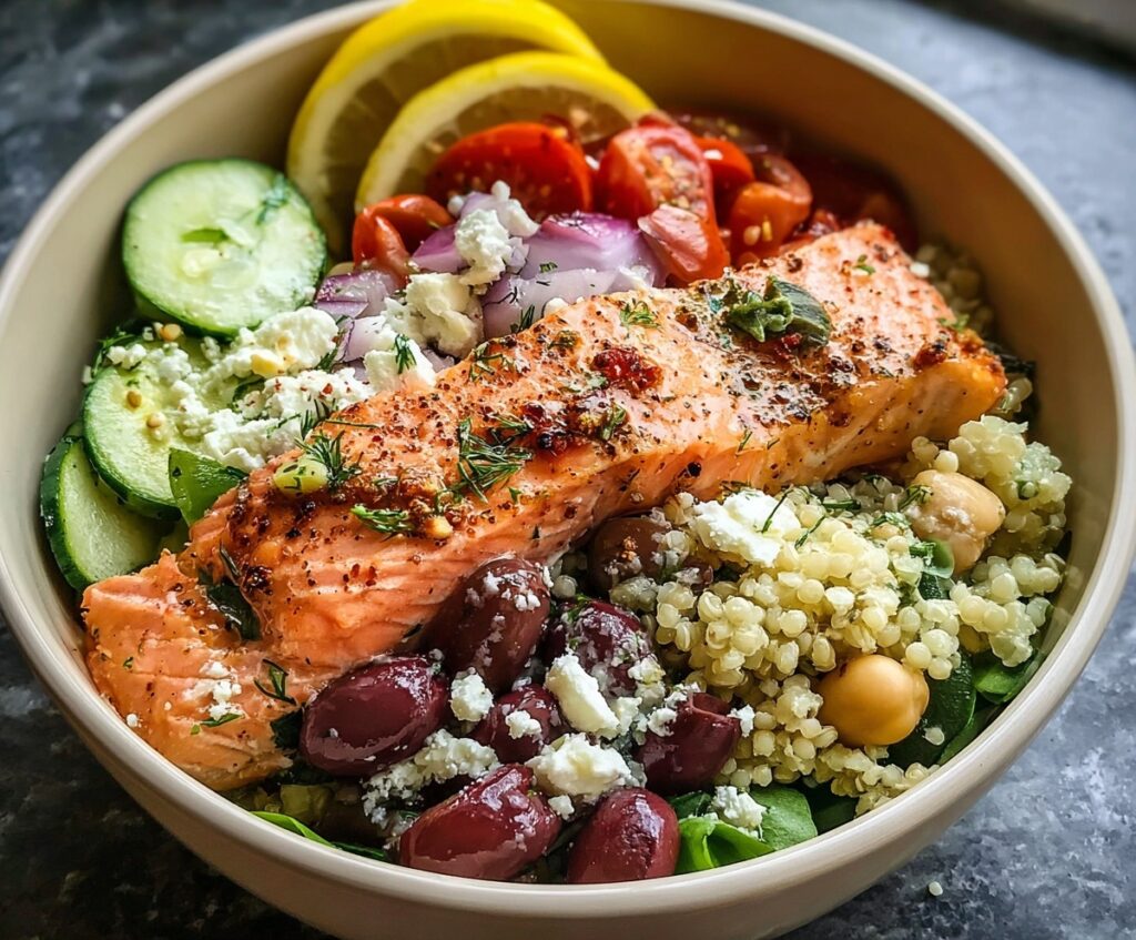 Mediterranean Salmon Bowl