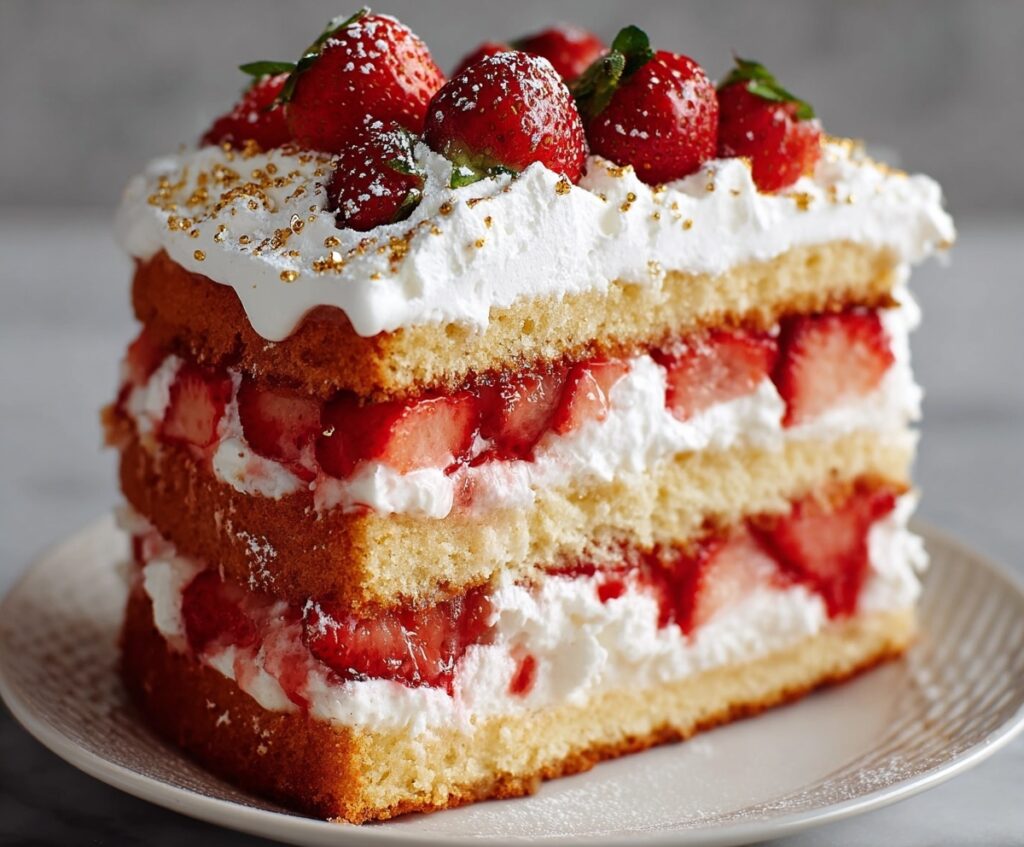 Strawberry Shortcake Layered Cake