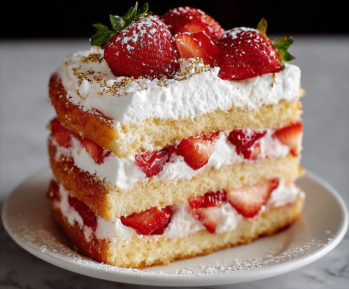 Strawberry Shortcake Layered Cake