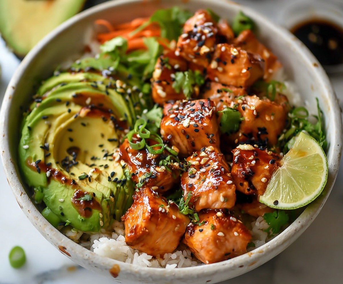 Sweet and Spicy Salmon Bowls