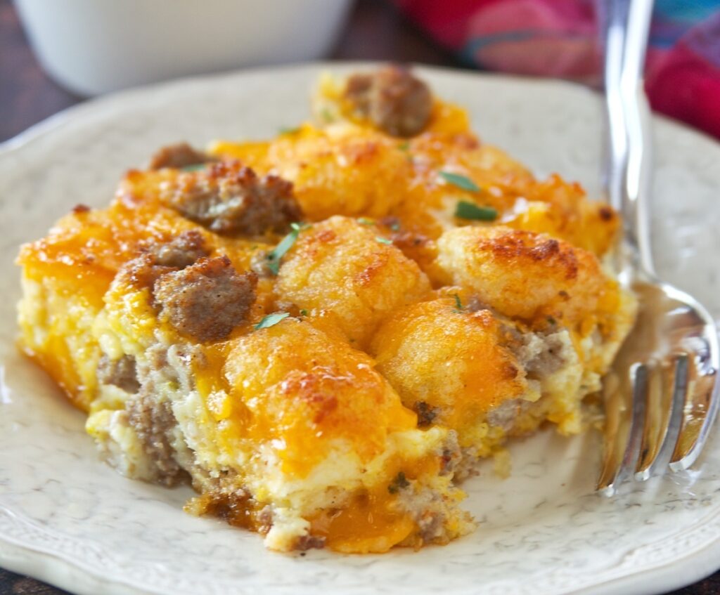 Tater Tot Sausage Breakfast Casserole