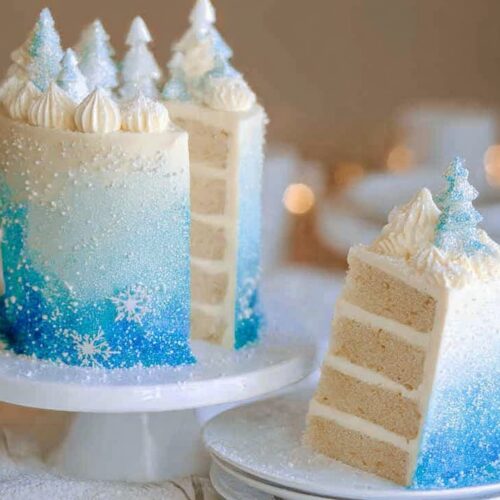 Winter Wonderland White Chocolate Cake