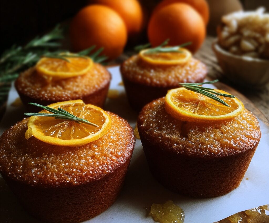 orange ginger honey cakes