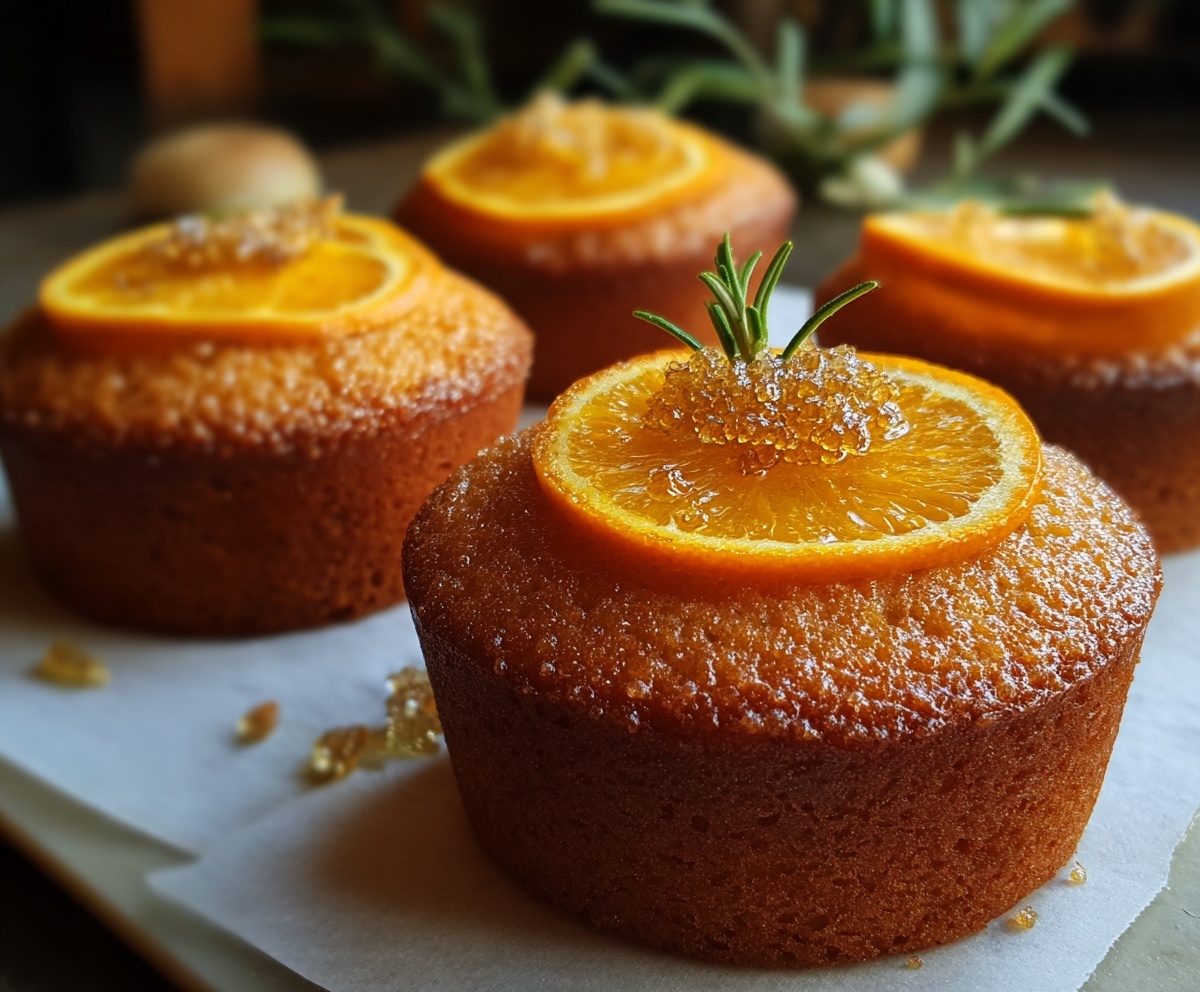 orange ginger honey cakes