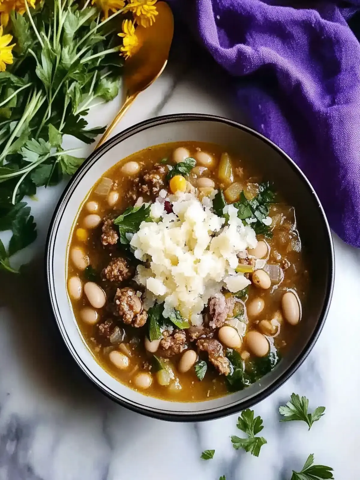Classic White Bean Beef Chili