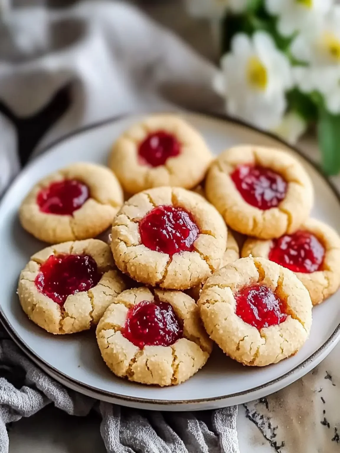 Almond Flour Thumbprint Cookies