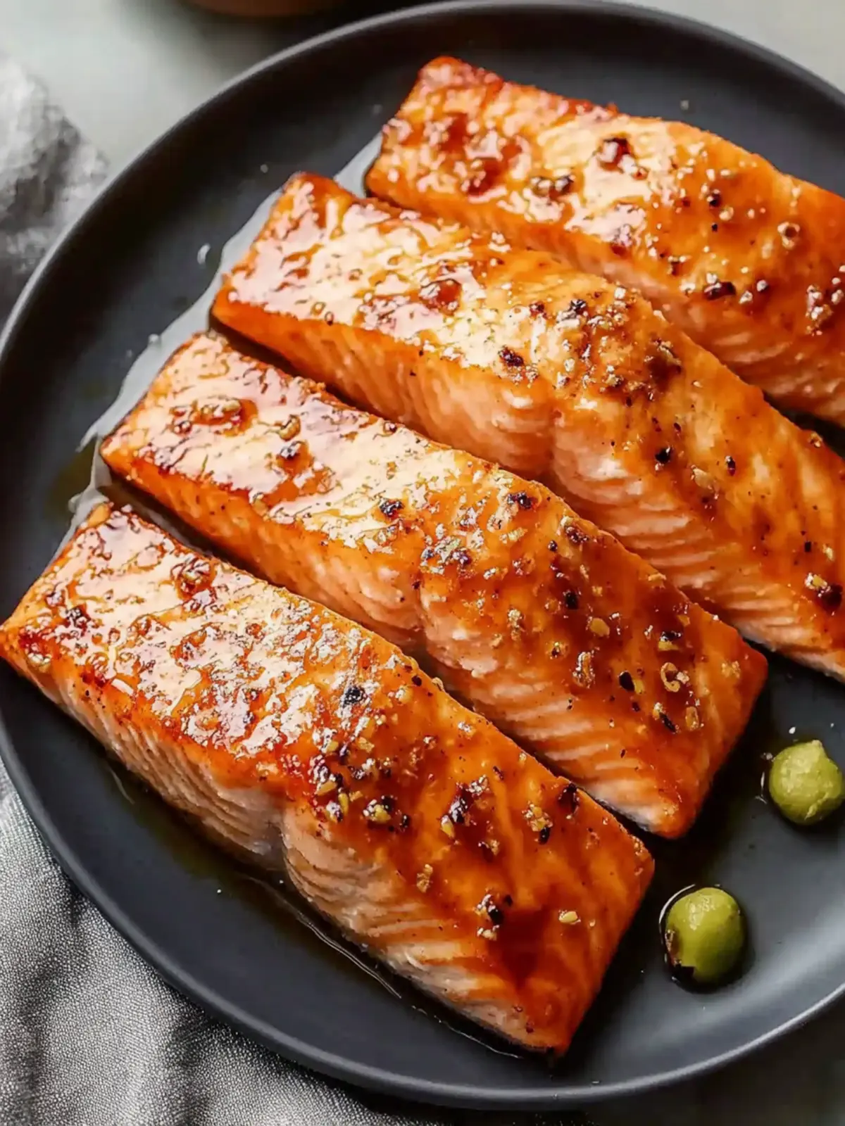 Quick Air Fryer Maple Glazed Salmon