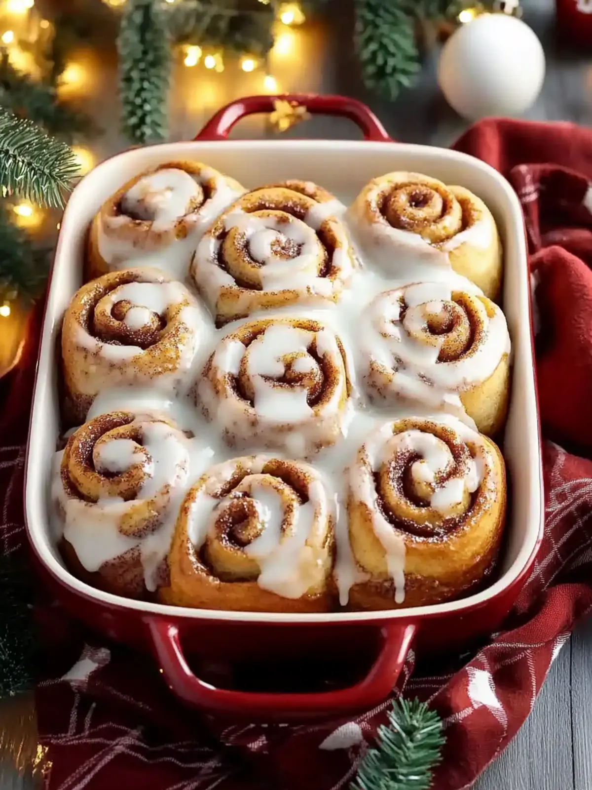Festive Eggnog Cinnamon Rolls