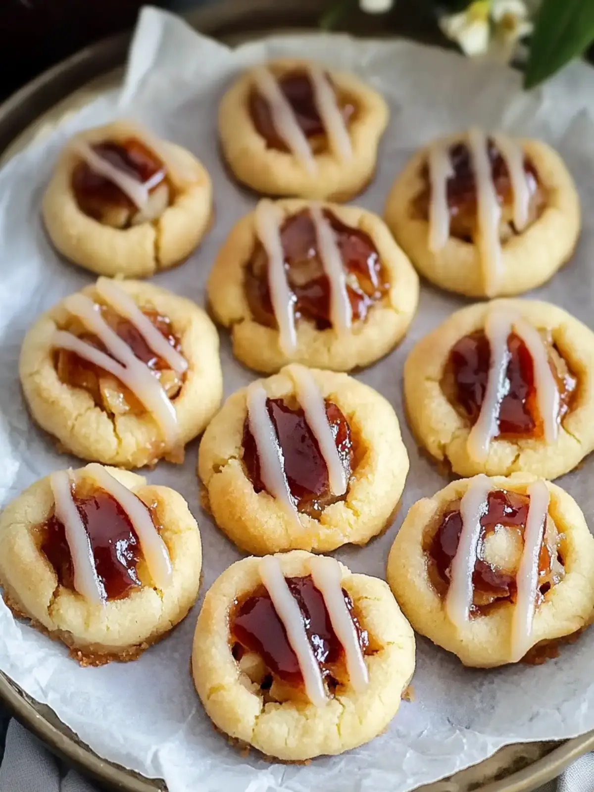 Homemade Apple Butter Thumbprint Cookies