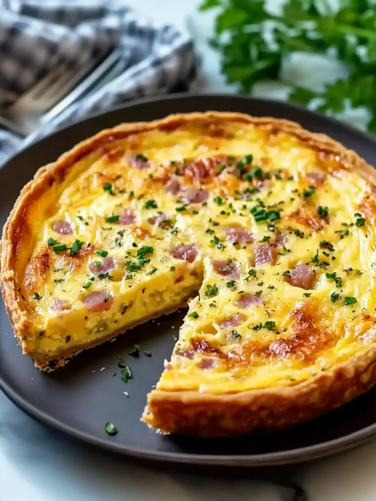 Cheesy Crustless Quiche Lorraine