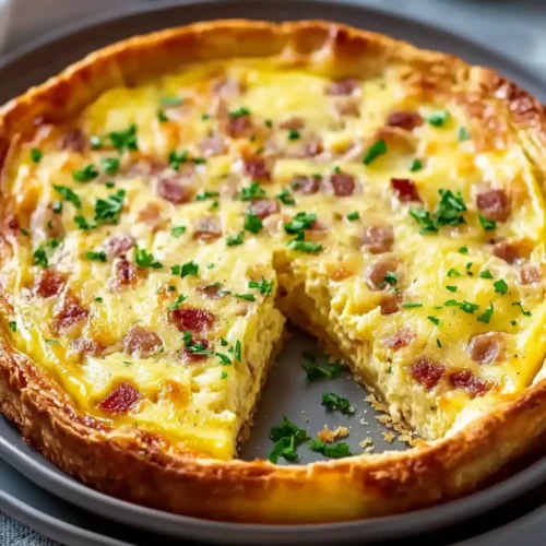 Cheesy Crustless Quiche Lorraine