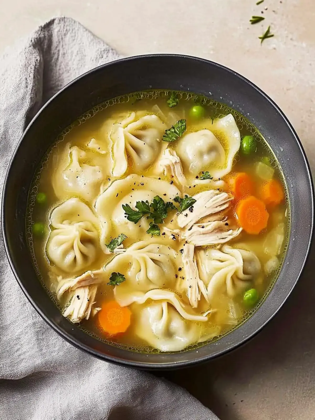 Chicken Noodle Dumpling Soup