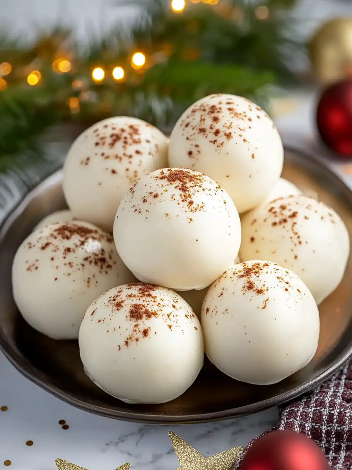 Sweet Eggnog Truffles