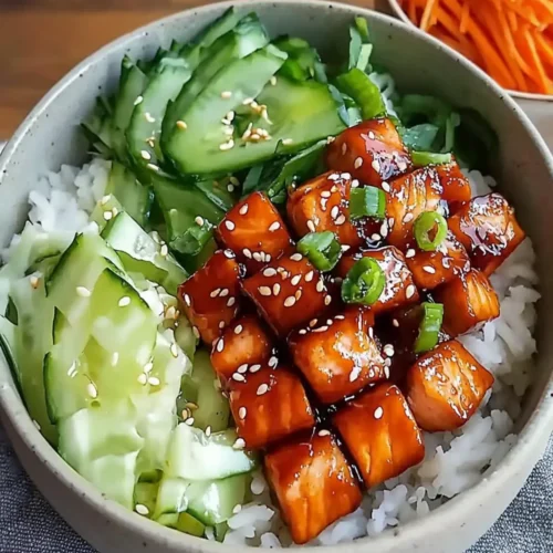 Honey Garlic Salmon Bowl