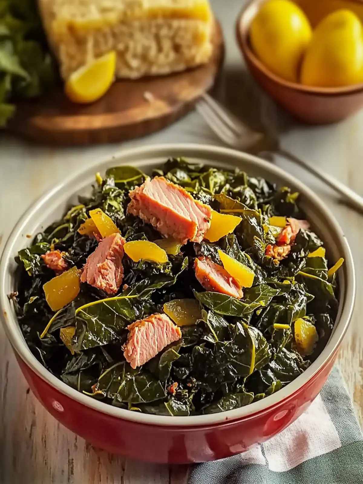 Spicy Collard Greens with Smoked Turkey