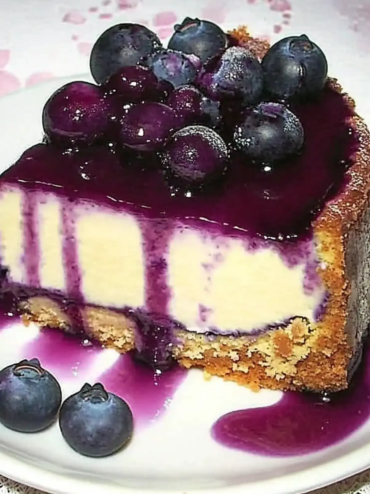White Chocolate Blueberry Cheesecake