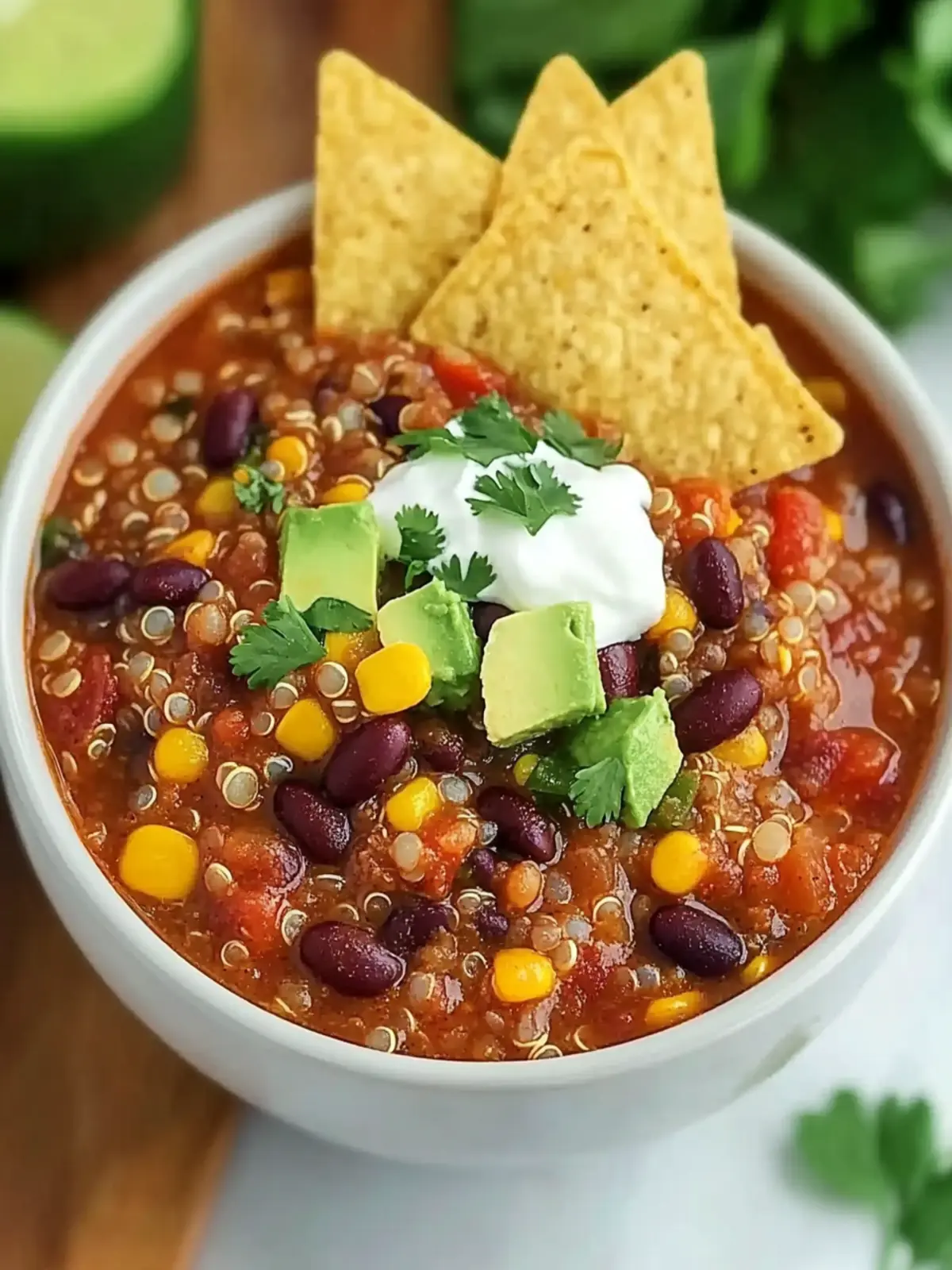 Crockpot Lentil and Quinoa Chili