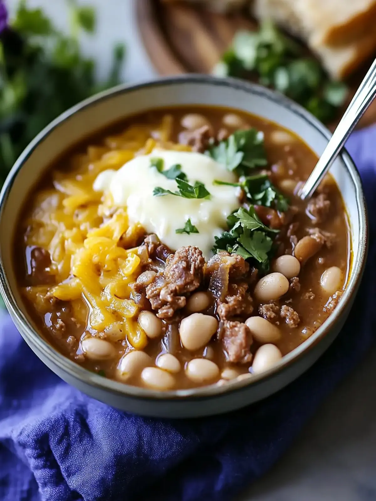 White Bean Beef Chili