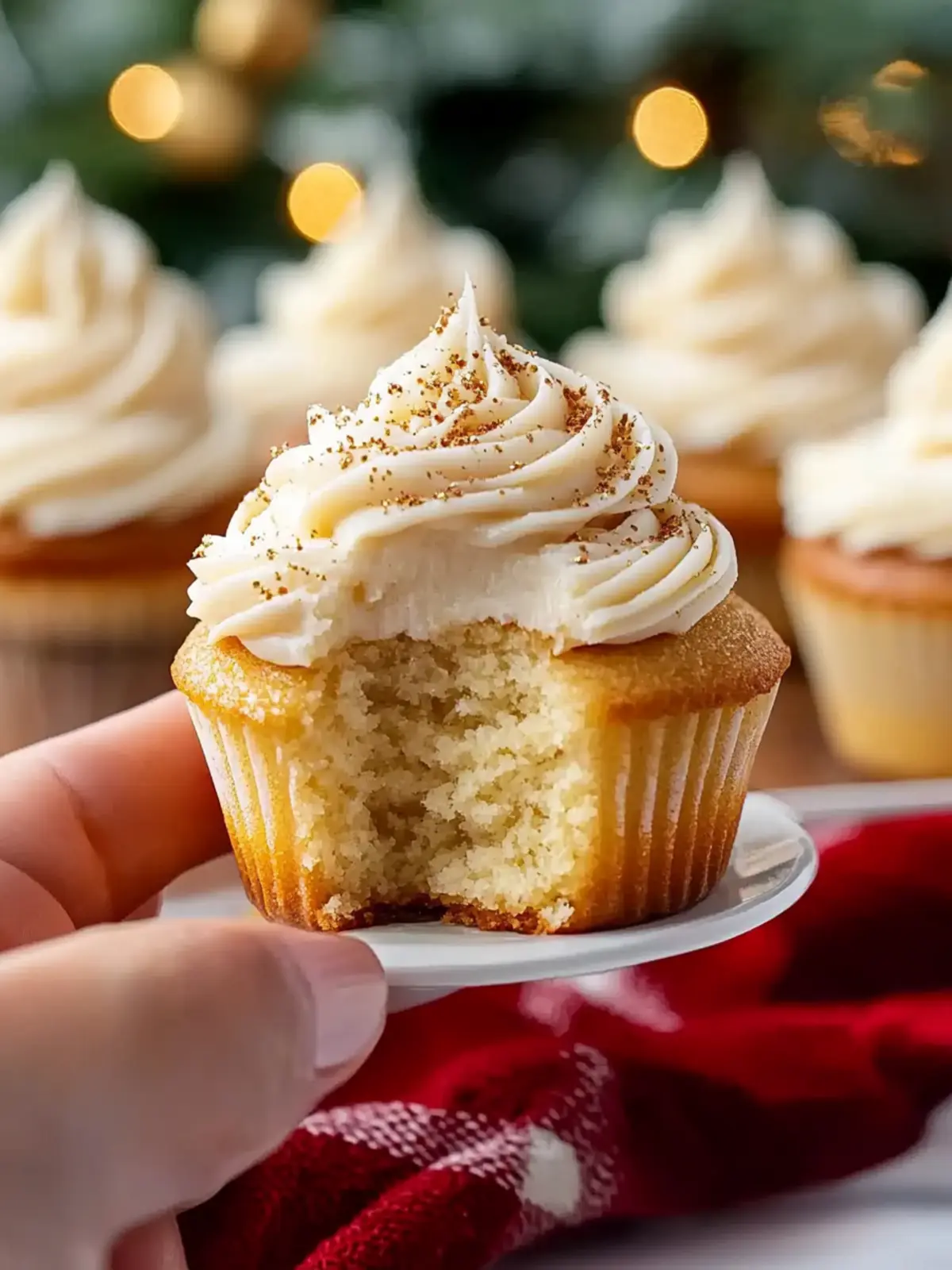 Delicious Eggnog Cupcakes