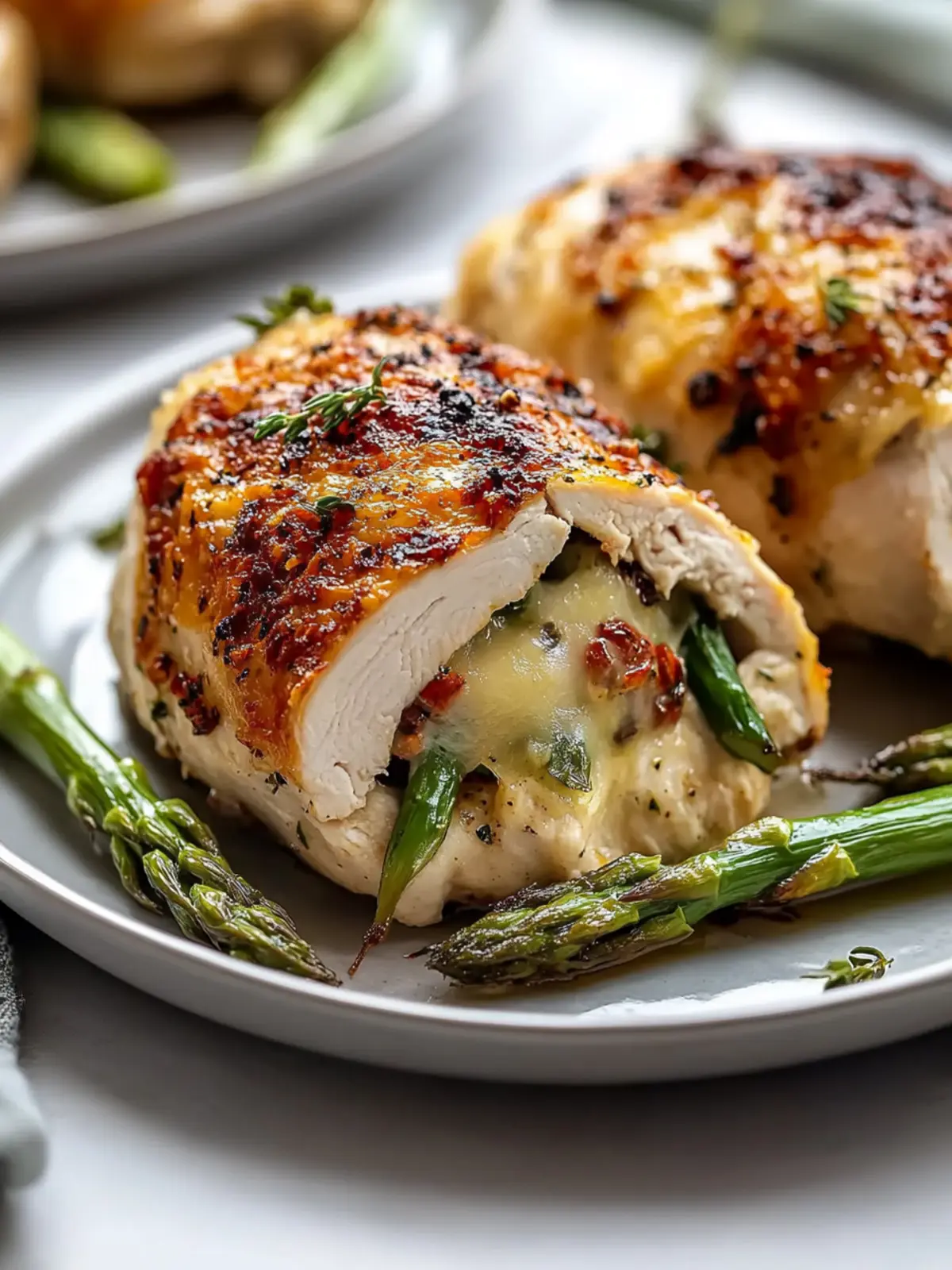 Stuffed Chicken Breast with Asparagus
