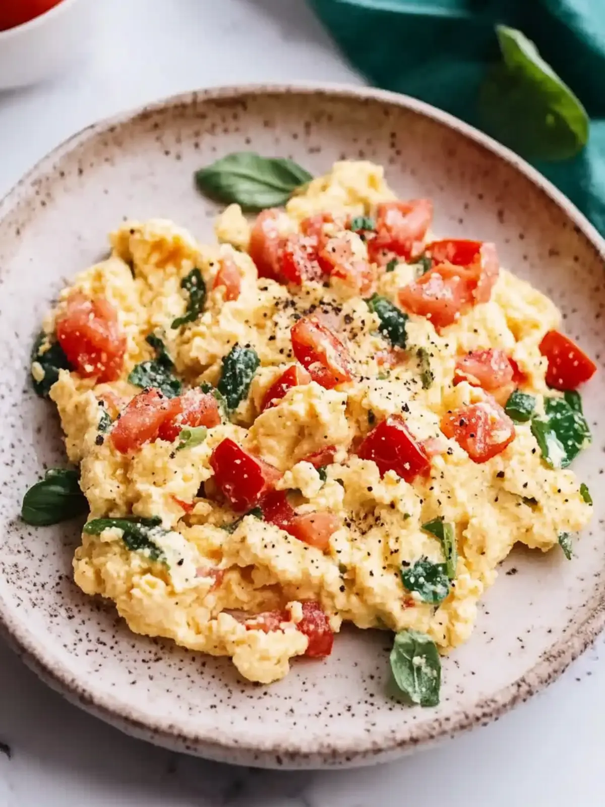 Tomato Mediterranean Scrambled Eggs for a Quick Flavor Boost