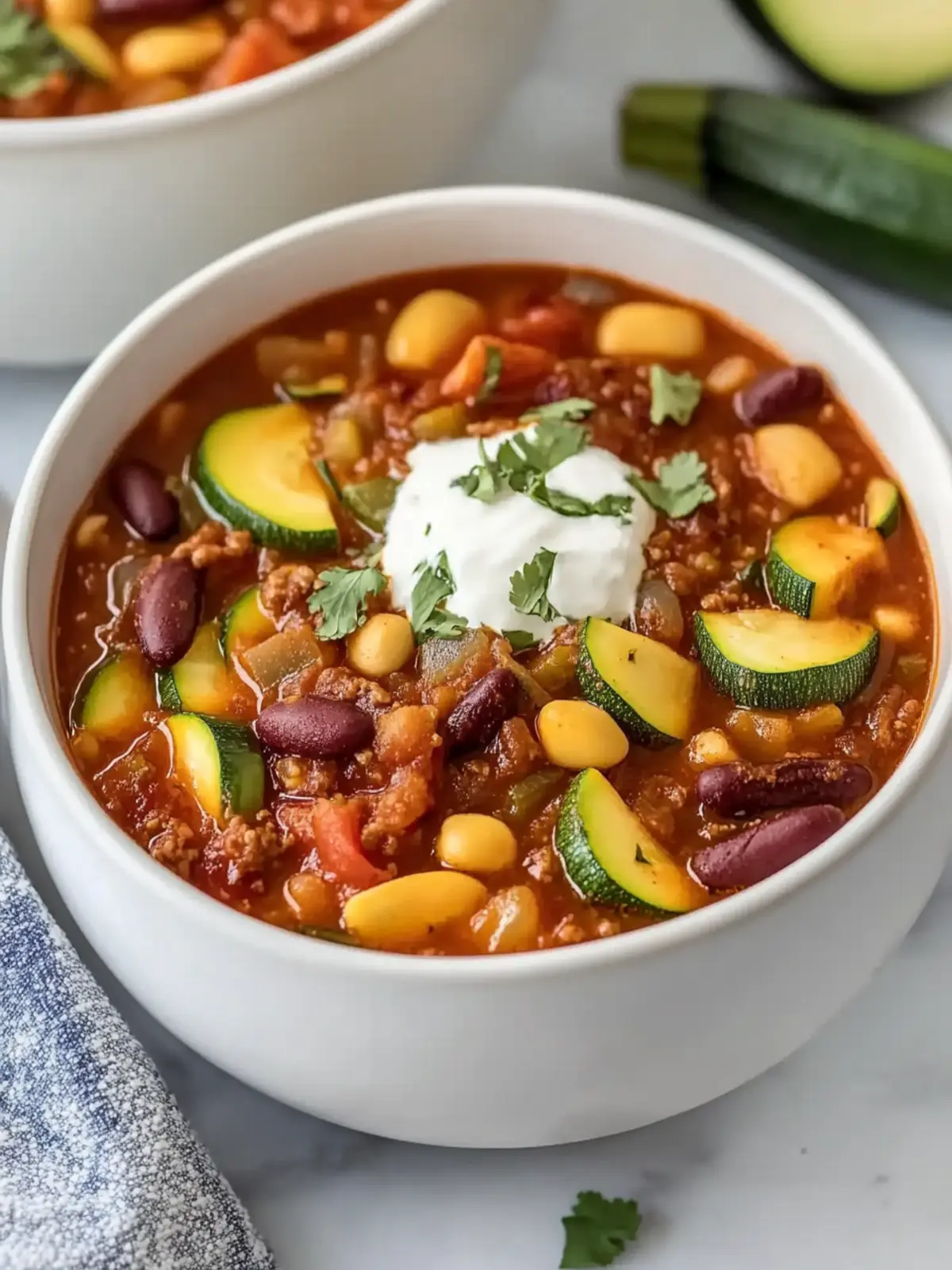 Chunky Crockpot Zucchini Chili