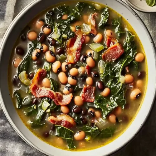 Bacon Black Eyed Peas and Collard Greens