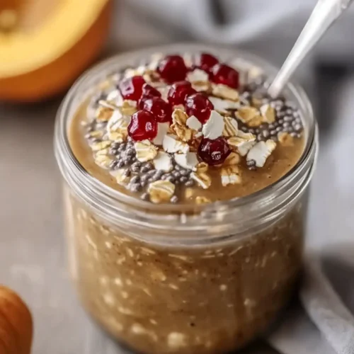 High Protein Pumpkin Overnight Oats