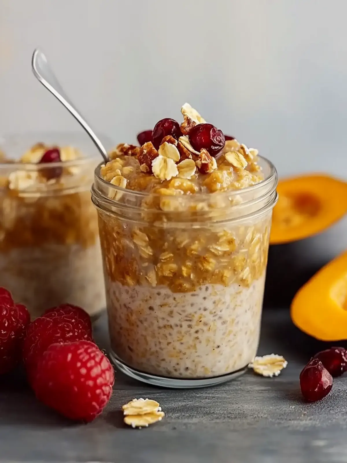 Creamy High Protein Pumpkin Overnight Oats