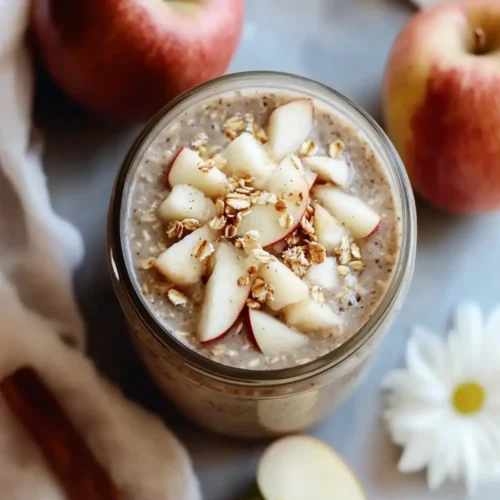 Gluten-Free High Protein Apple Pie Overnight Oats