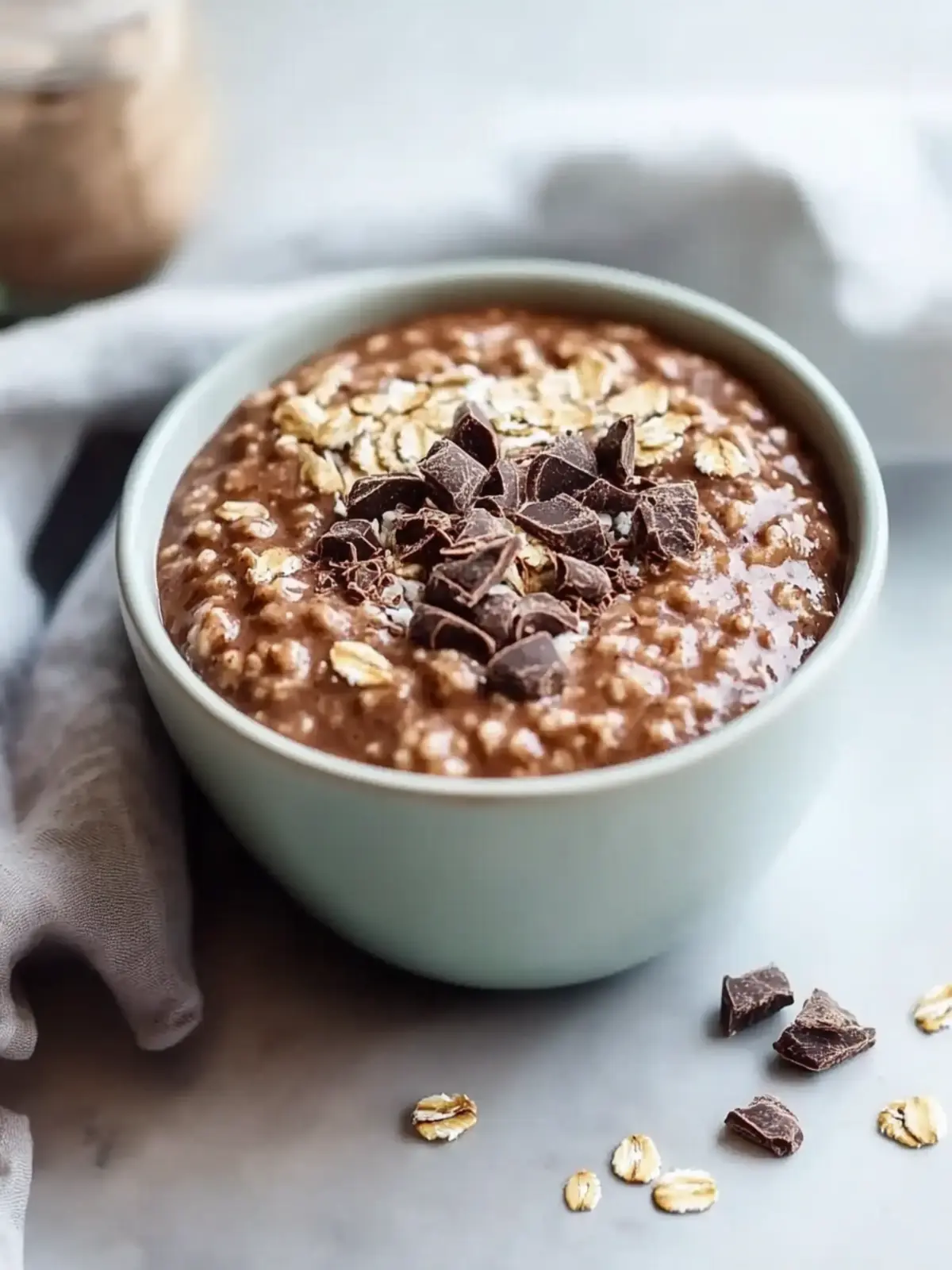 Gluten-Free High Protein Chocolate Overnight Oats