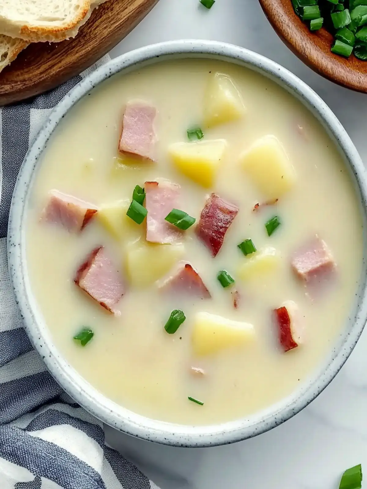 Buttery Spiral Ham and Potato Soup