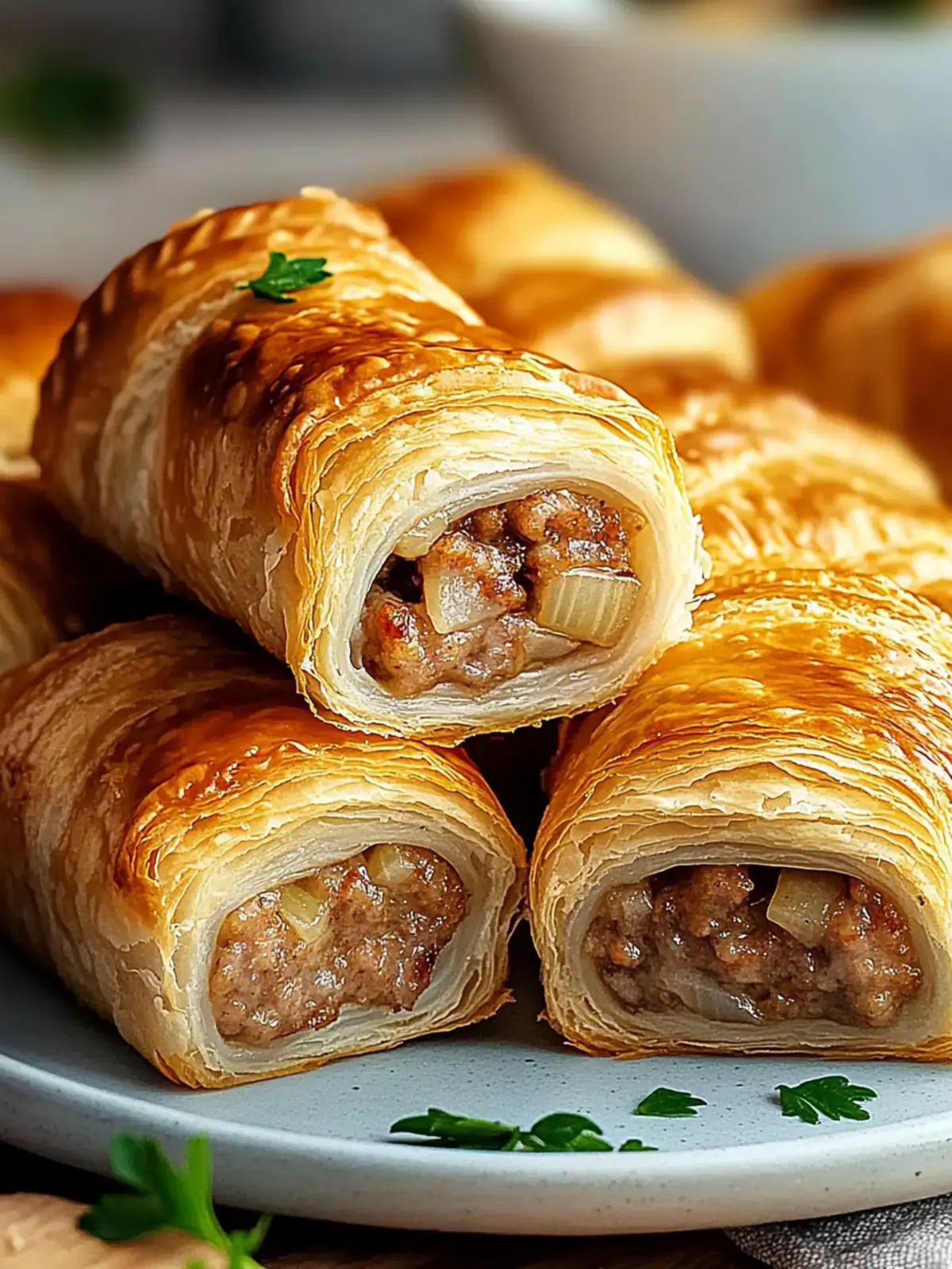Savory French Onion Sausage Rolls