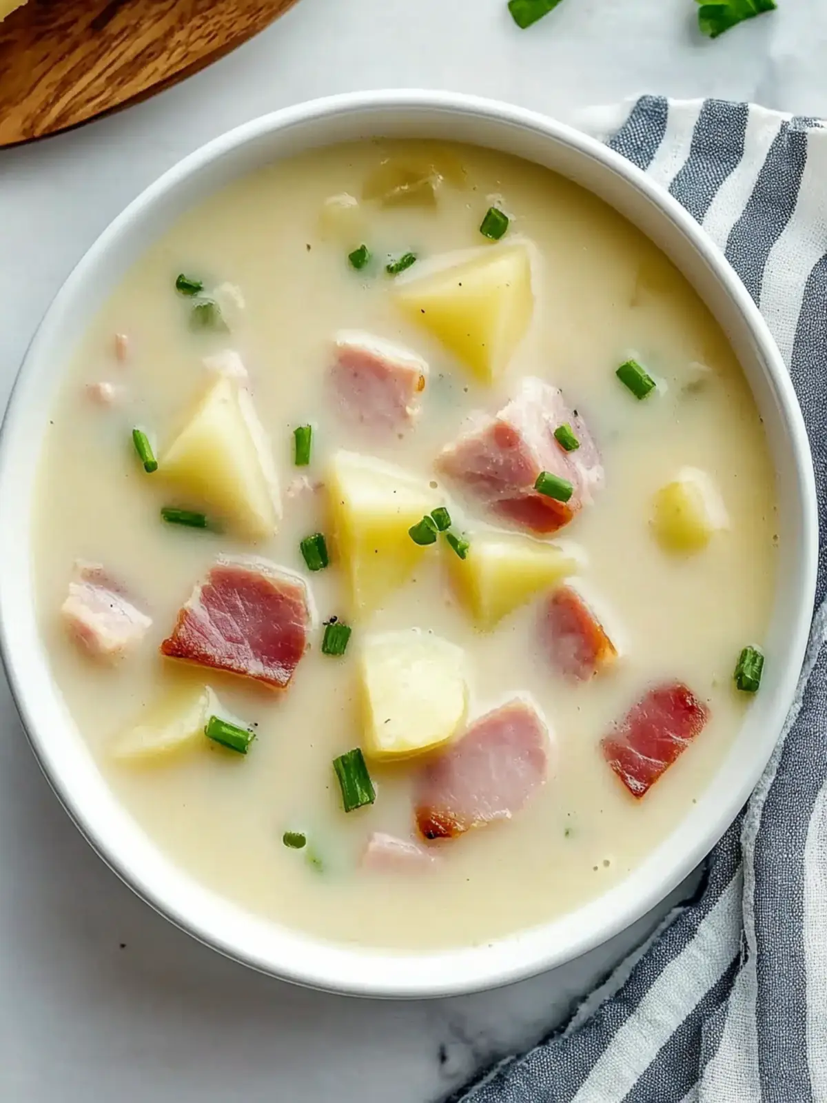 Buttery Spiral Ham and Potato Soup
